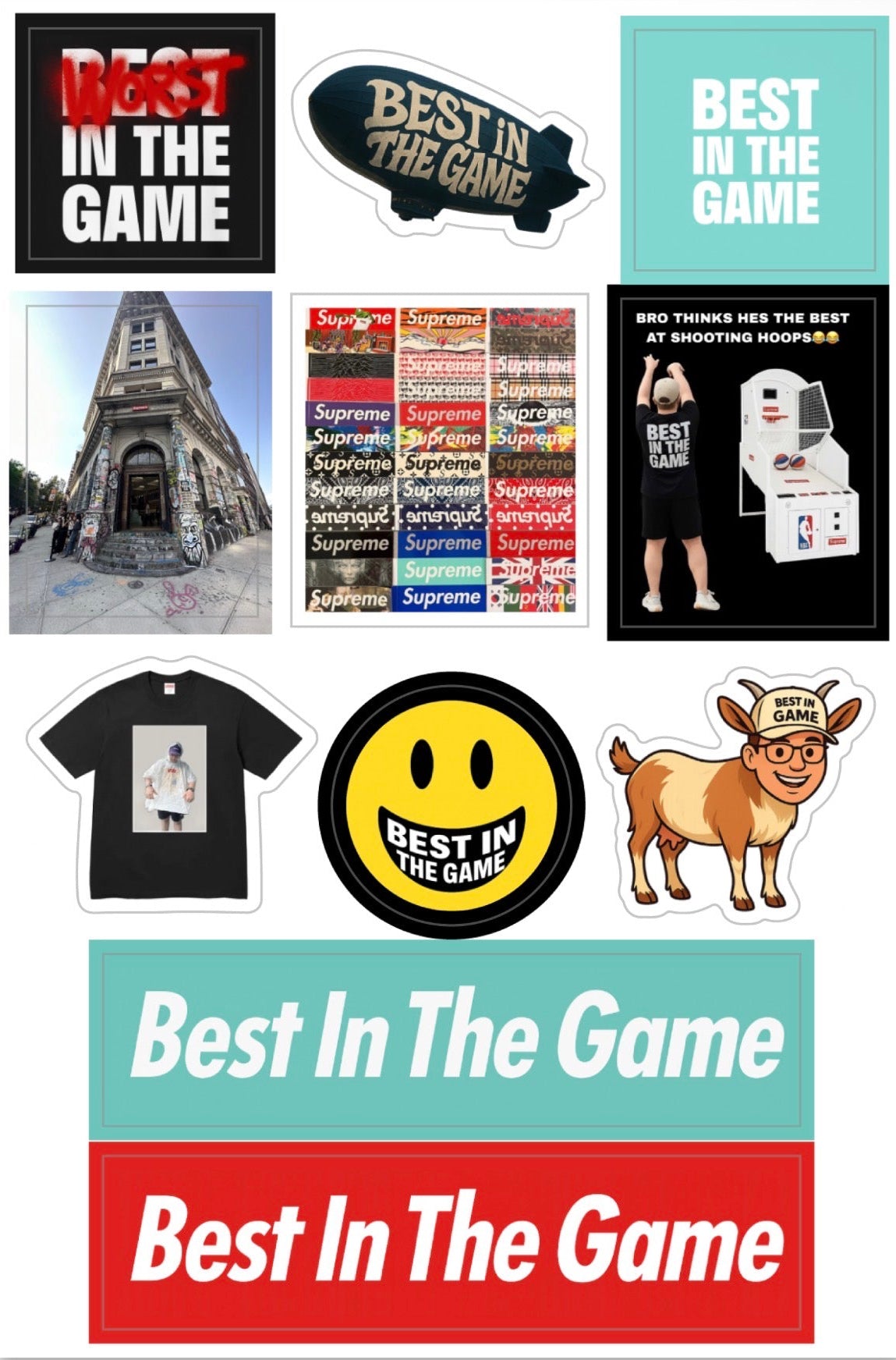 Custom Best In The Game Sticker Sheet