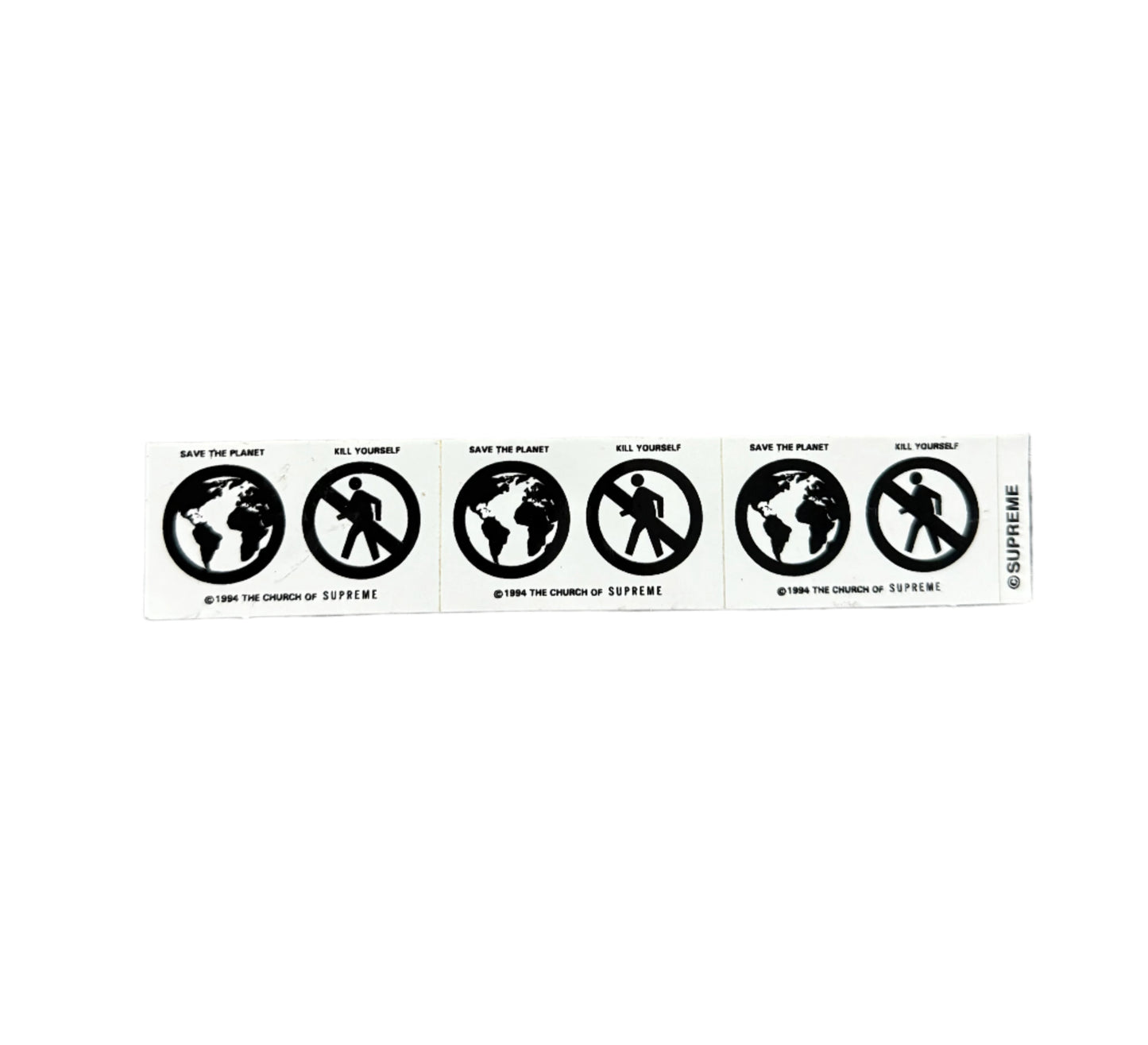 Supreme Save The Planet Mini Sticker White FW19