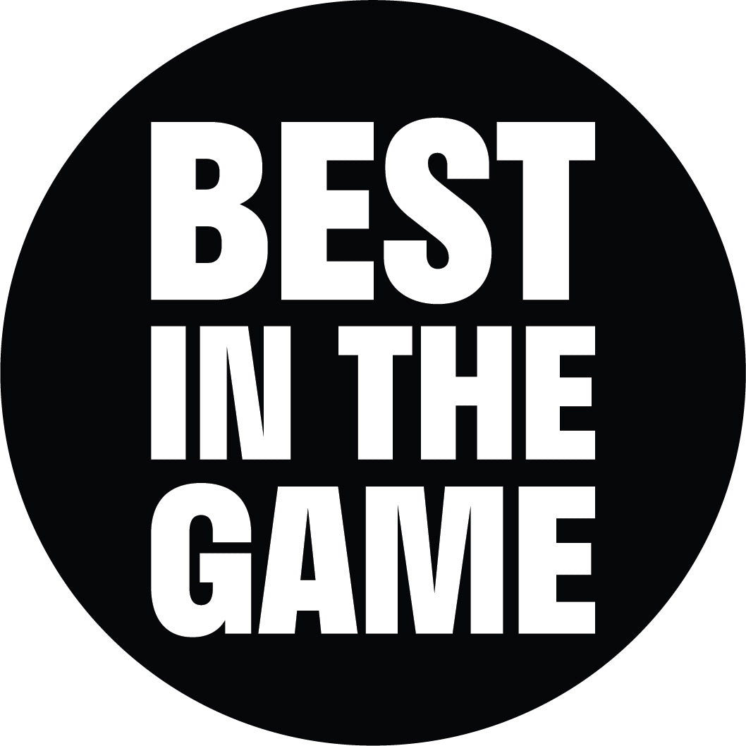 Custom Best In The Game Stickers (Black)