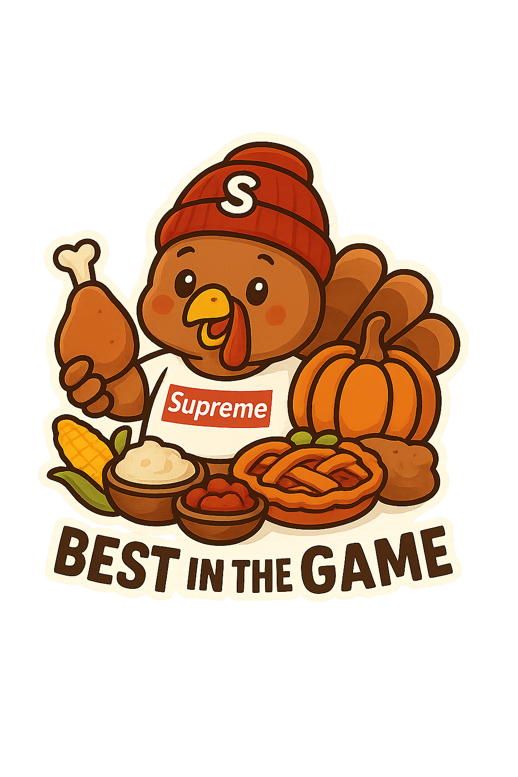 Custom Best In The Game Thanksgiving Sticker