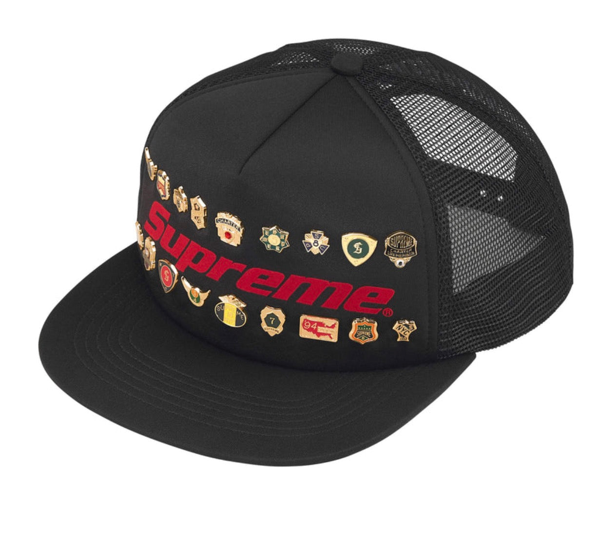 Supreme Pins Mesh Back 5-Panel Black