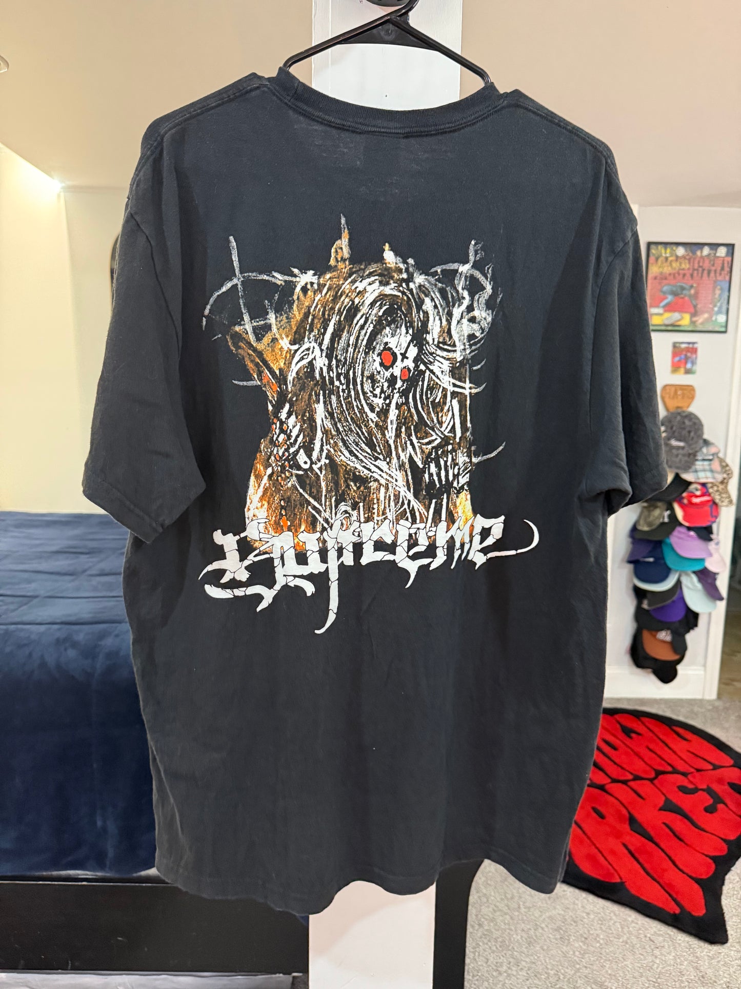Supreme Satan Black T-Shirt (Size Large Worn)
