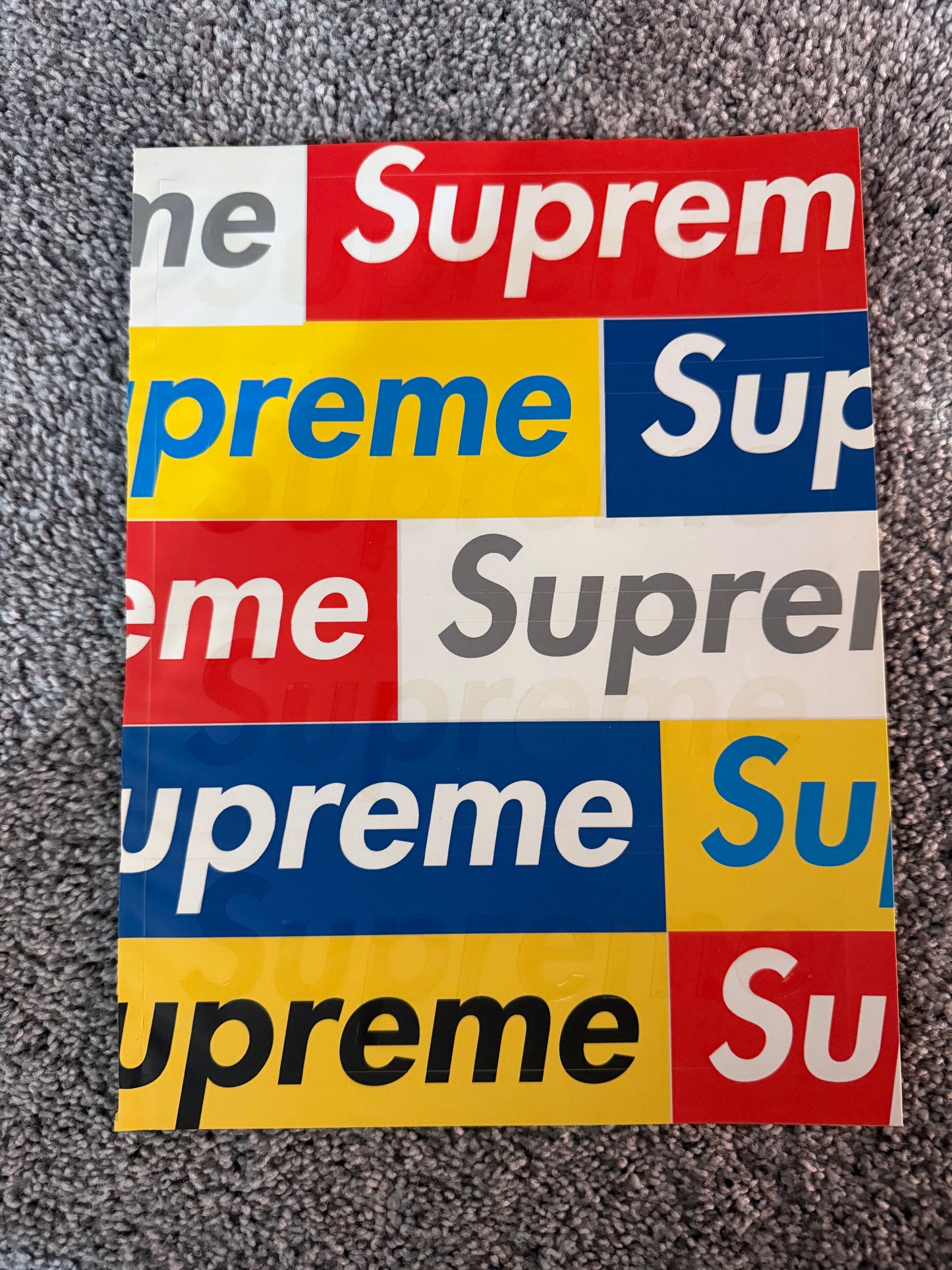 Supreme Volume 3 Box Logo Sticker sheet