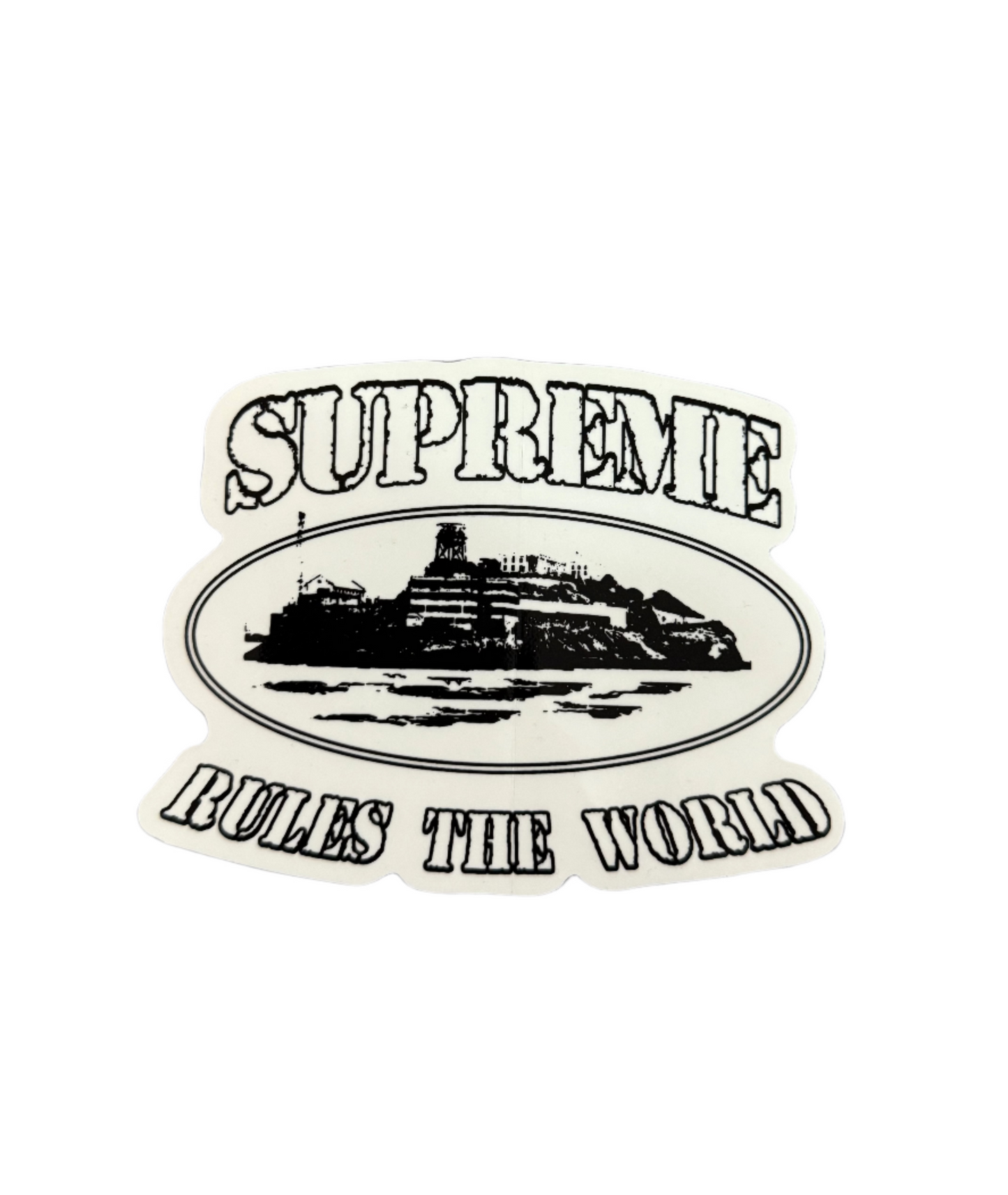 Supreme Corteiz Rules The World Sticker Black FW23