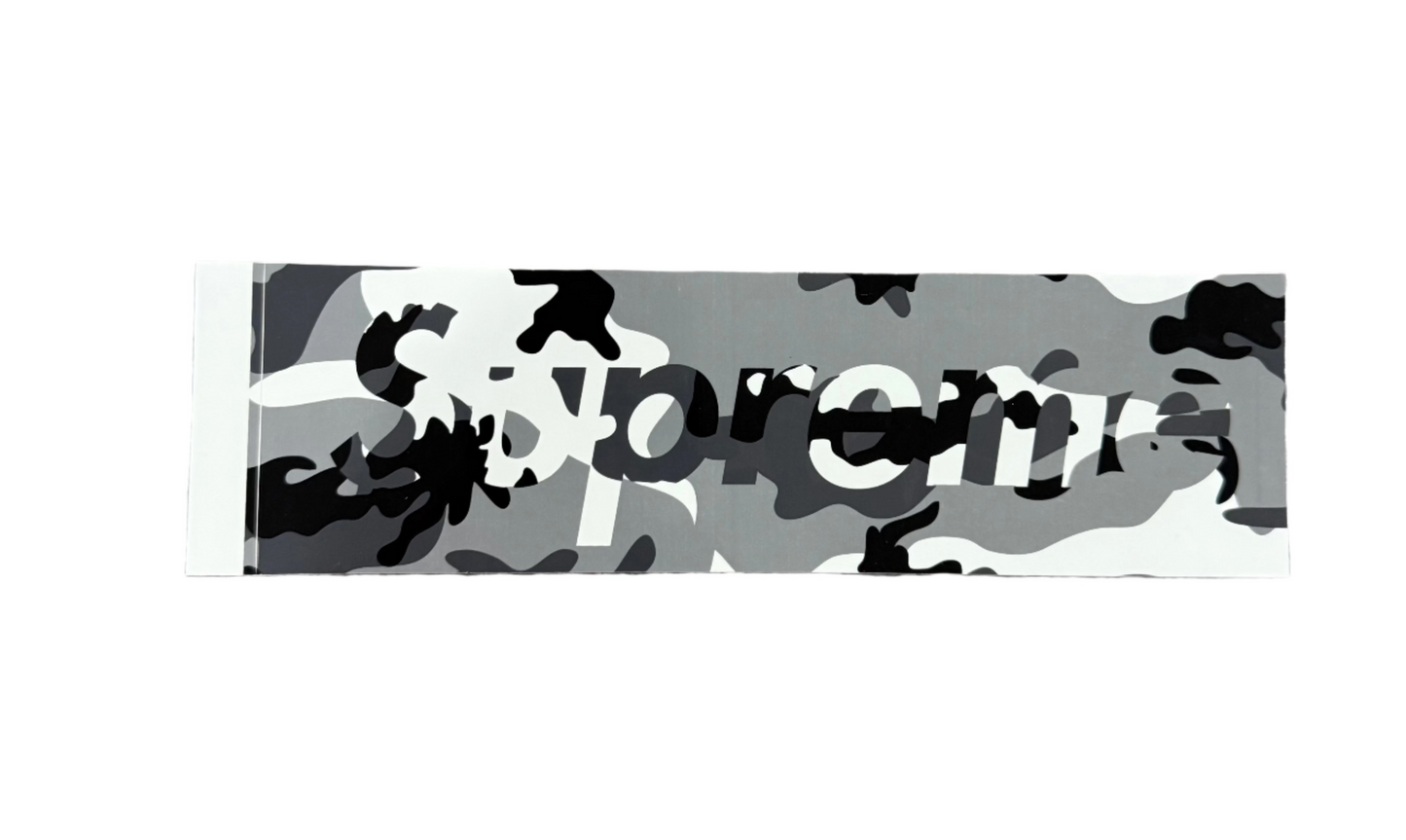 Supreme Camo Box Logo Sticker Grey FW20