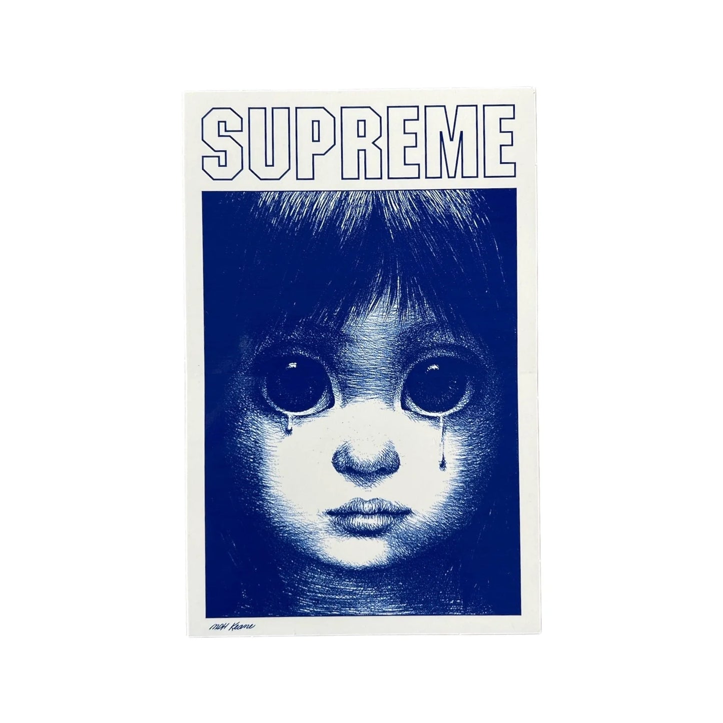 Supreme Margaret Keane Teardrop Sticker Blue SS24