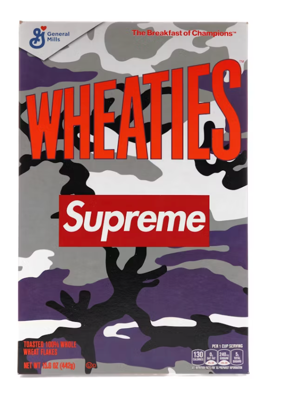 Supreme Wheaties Cereal Box Purple Camo