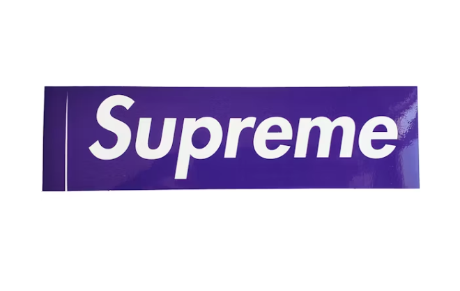 Supreme Three 6 Mafia Purple Box Logo Sticker FW12