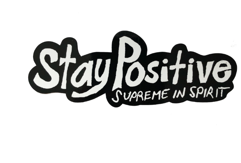 Supreme Stay Positive In Spirit Sticker Black FW20