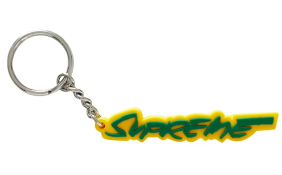 Supreme Futura Logo Keychain Yellow
