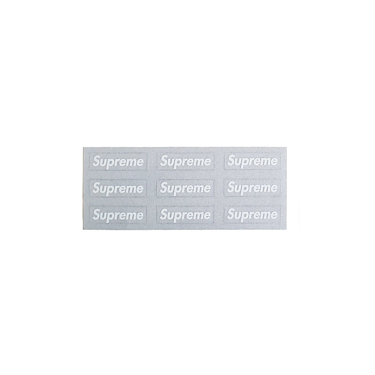 Supreme 3M Reflective Silver Mini Box Logo Sticker FW14