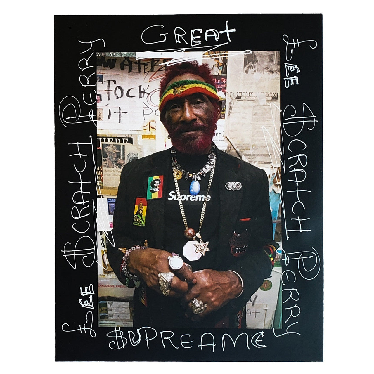 Supreme Lee Scratch Perry Stickers Black SS10