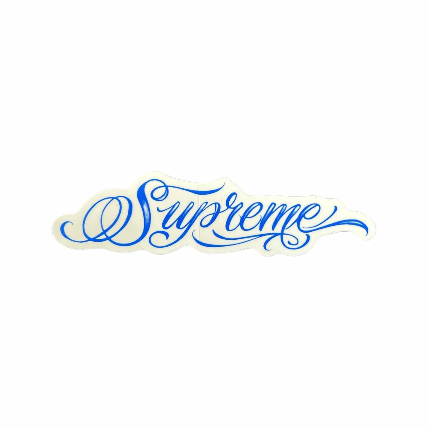 Supreme Script Sticker Blue FW24