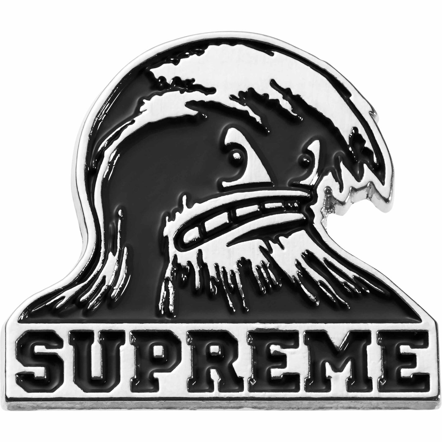 Supreme Black Wave Pin