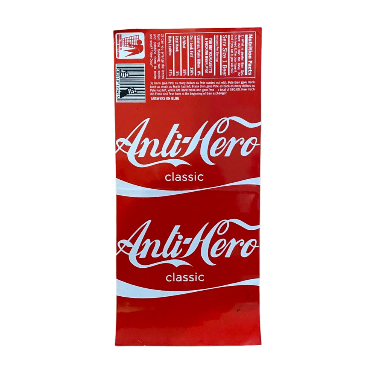 Supreme Antihero Coke Cola Sticker