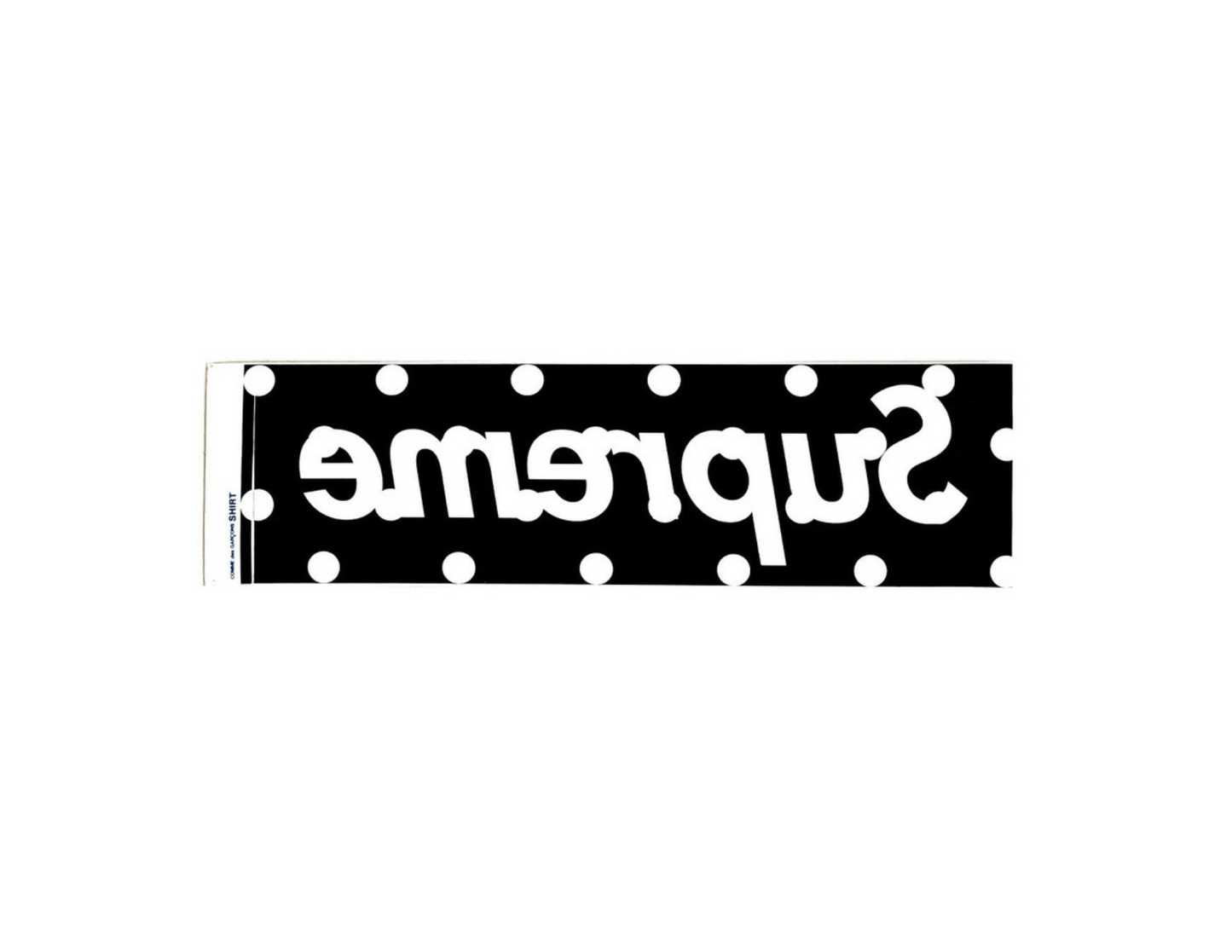 Supreme Comme Des Garcons CDG Polka Dot Box Logo Sticker Black SS12