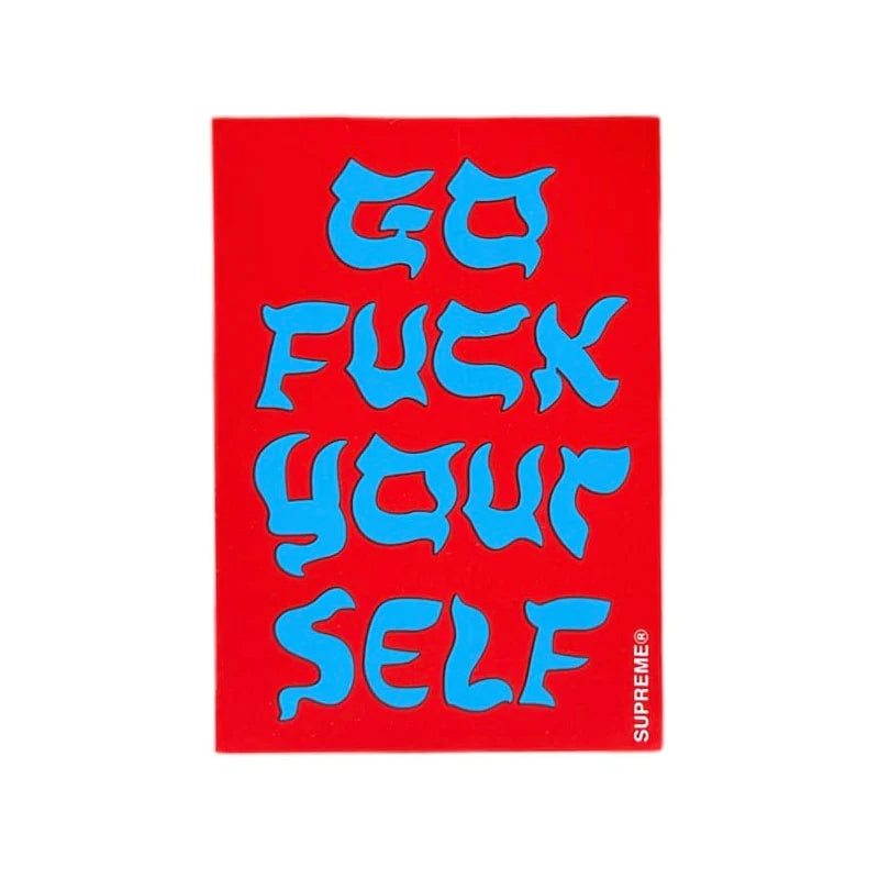 Supreme Go Fuck Yourself Sticker Red SS17