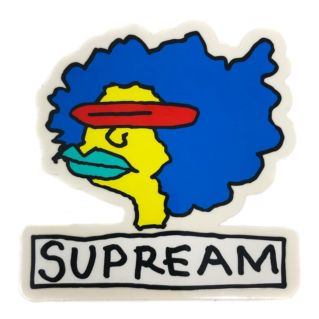 Supreme Blue Gonz Head Sticker (FW17)
