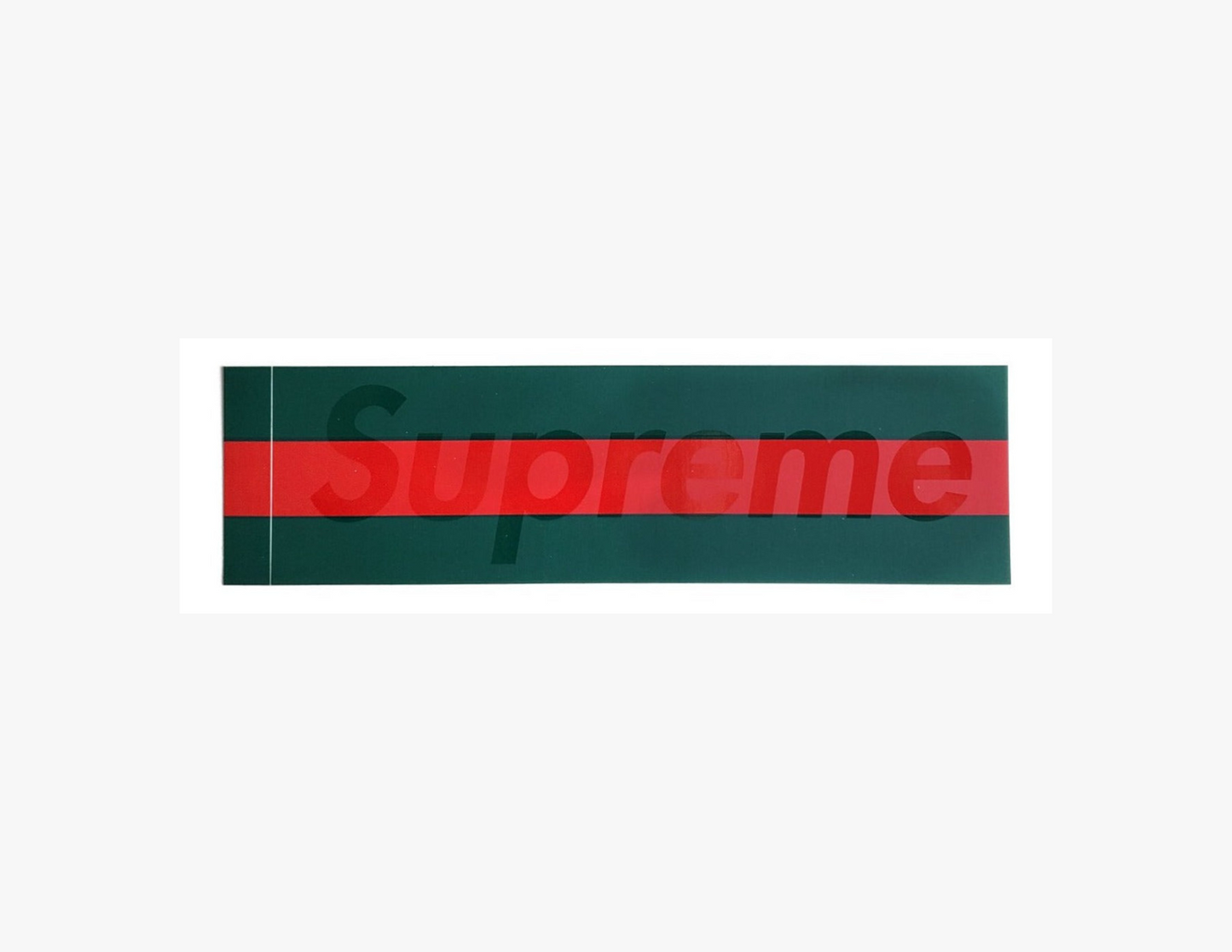 Supreme Green Gucci Box Logo Sticker 2001