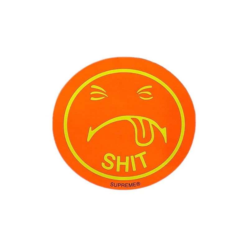 Supreme Shit Smiley Sticker Orange FW17