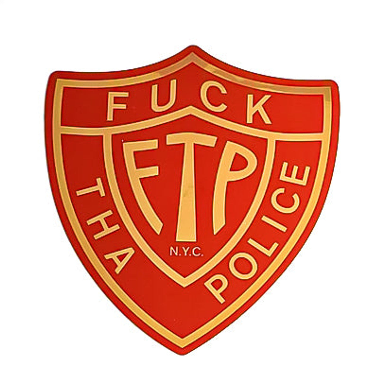 Supreme Fuck Tha Police Sticker Red 2005