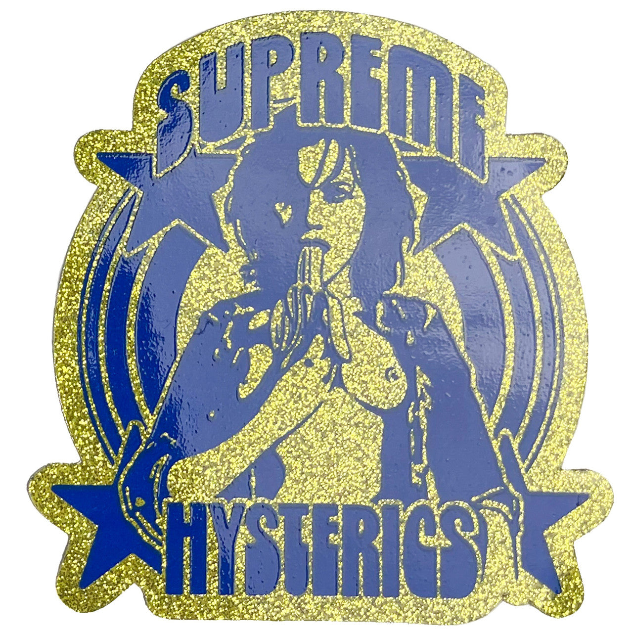 Supreme Hysteric Glitter Sticker Yellow SS21