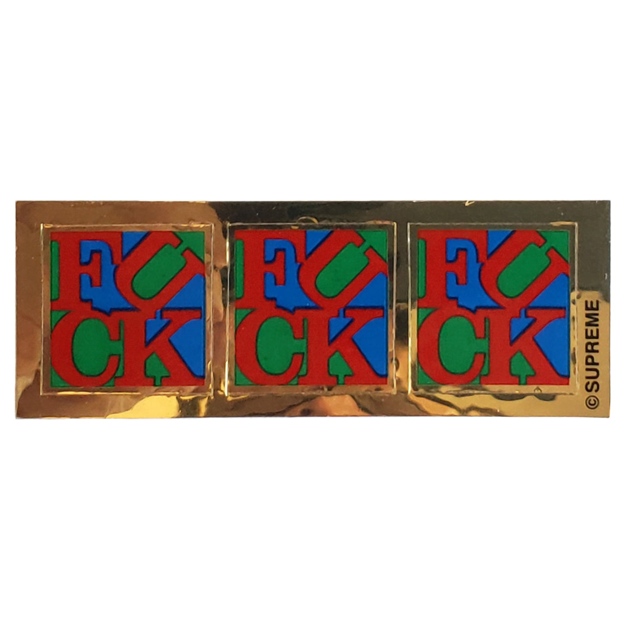 Supreme Fuck Robert Indiana Mini Sticker FW11