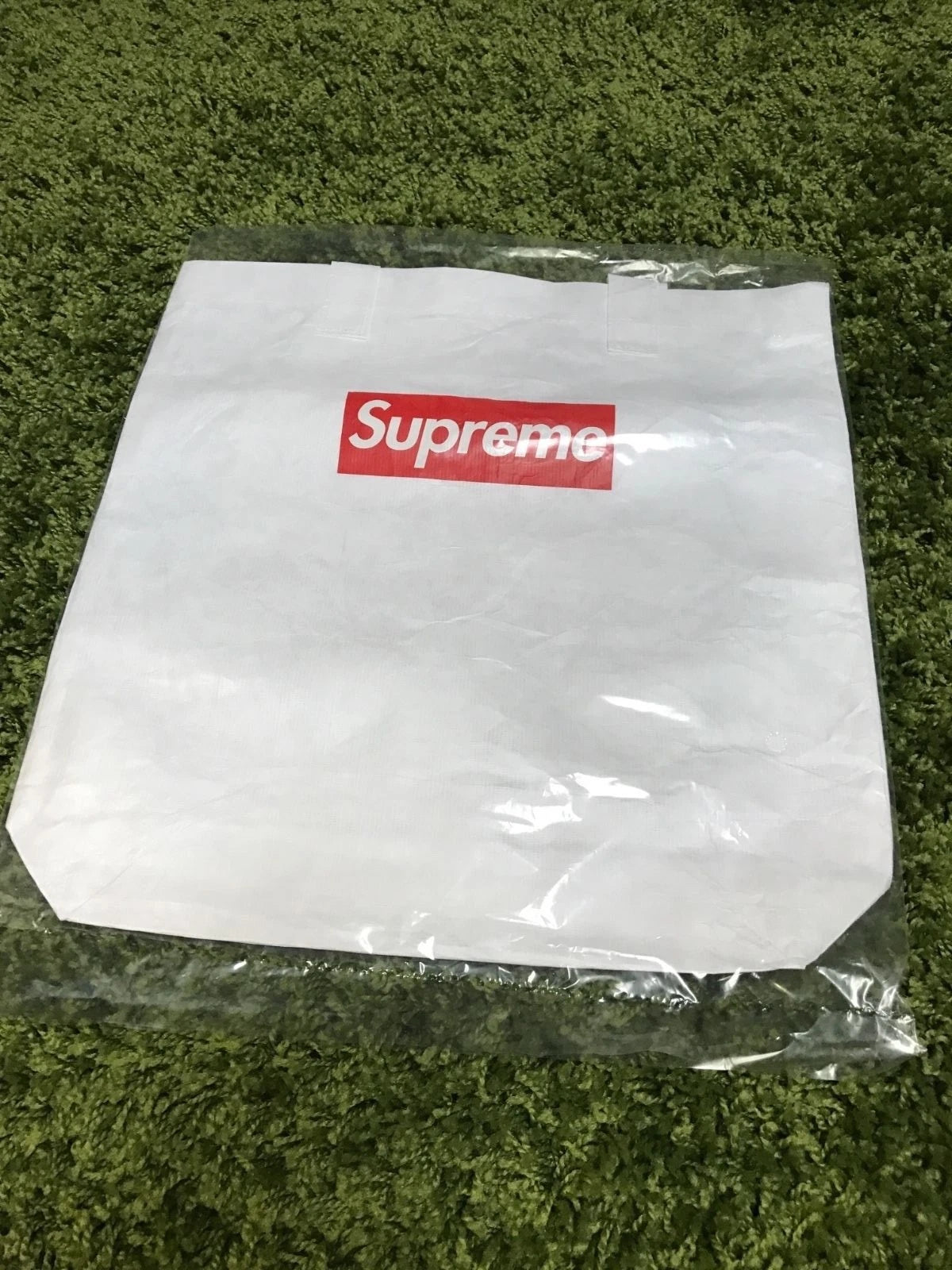 Supreme F/W 2015 Tote Bag Tyvek Paper Red Box Logo