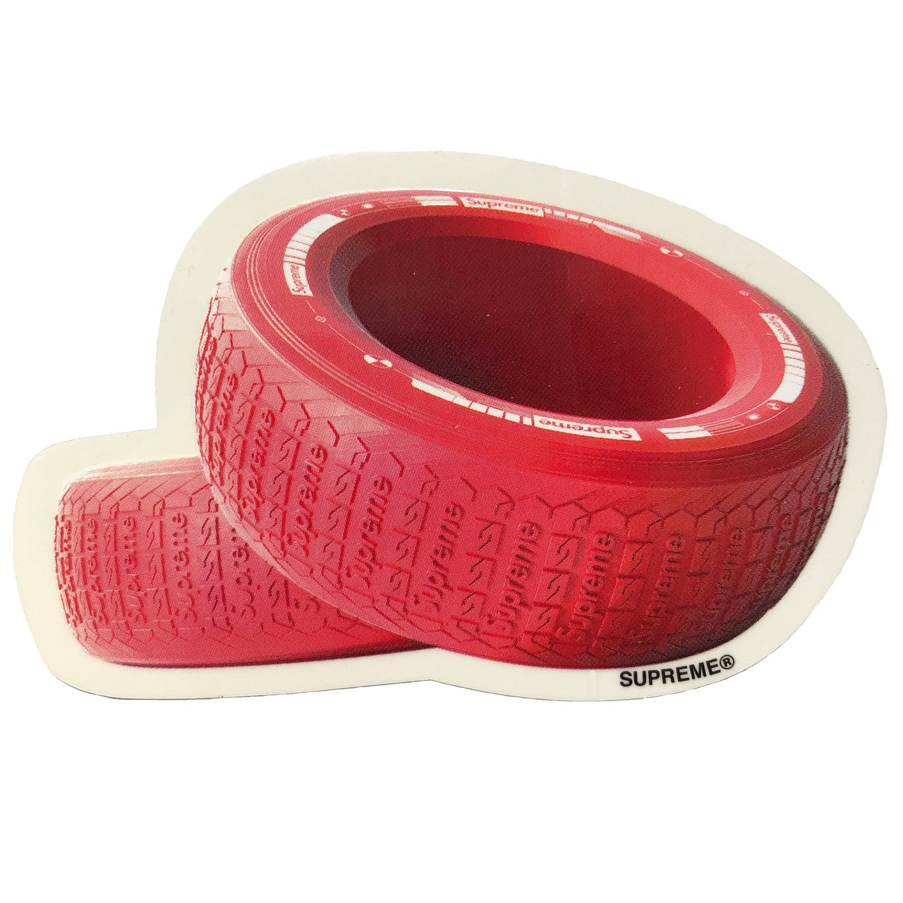 Supreme Tire Sticker Red FW20
