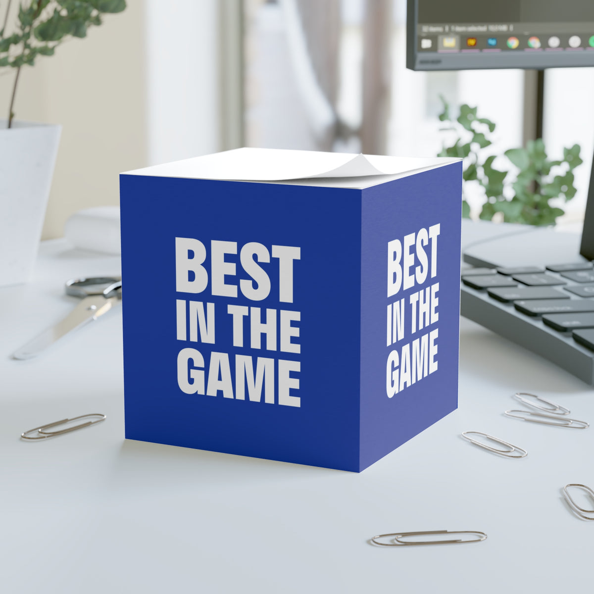 Best In The Game Navy Note Cube