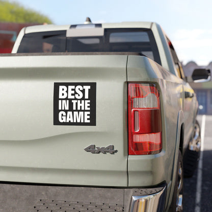 Best In The Game Black Car Magnet