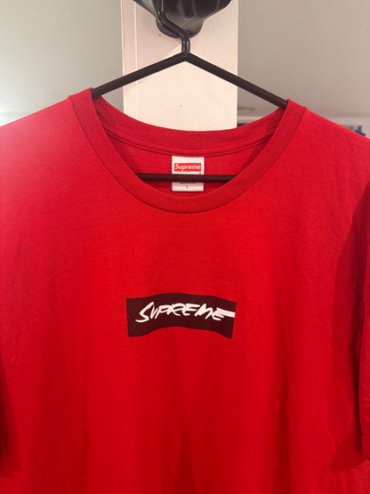 Supreme Futura Box Logo T-Shirt Red (Worn Size Large)