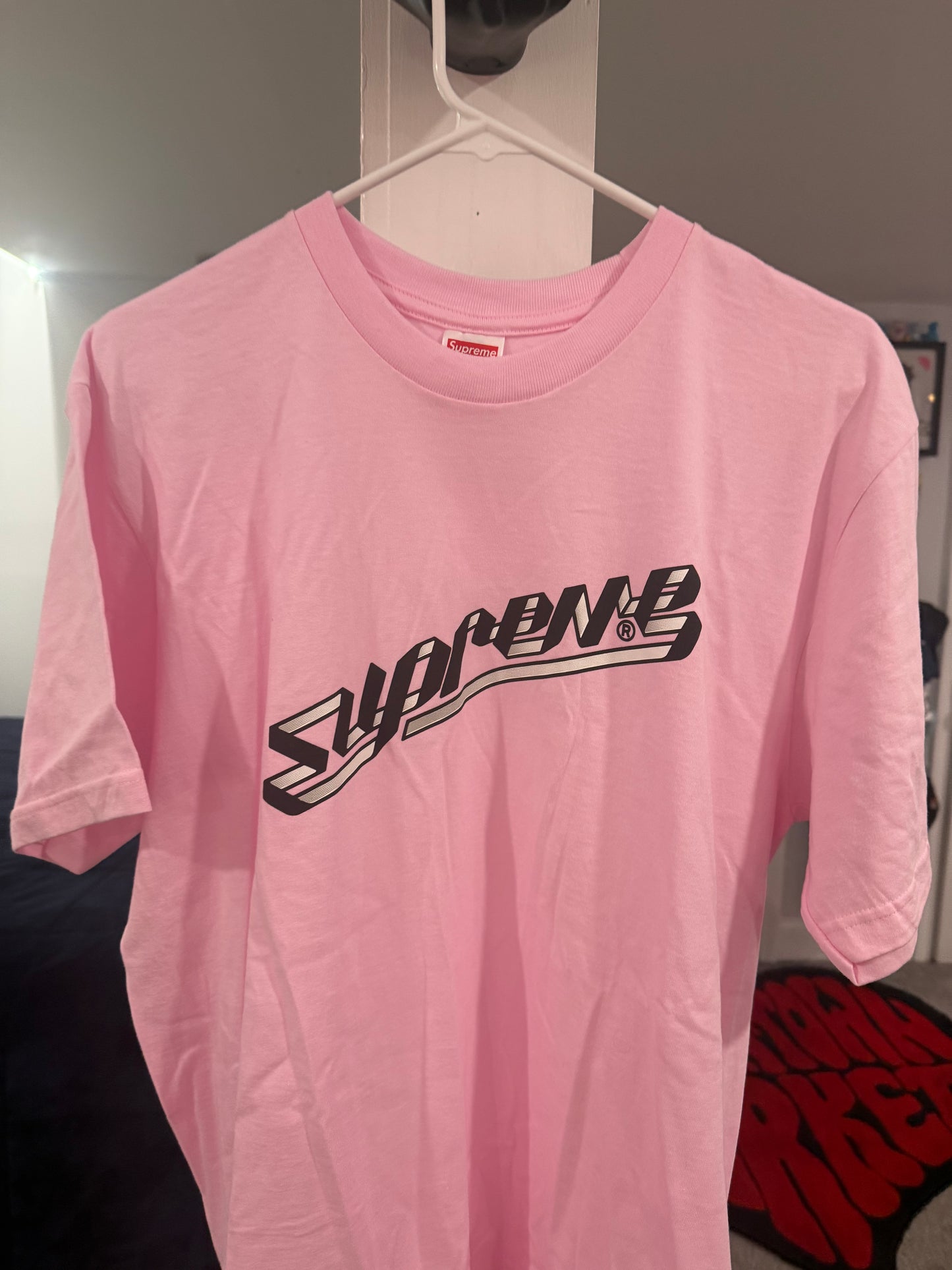 Supreme Banner T-Shirt Light Pink (Size Large New)