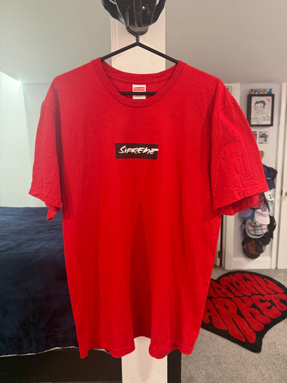 Supreme Futura Box Logo T-Shirt Red (Worn Size Large)