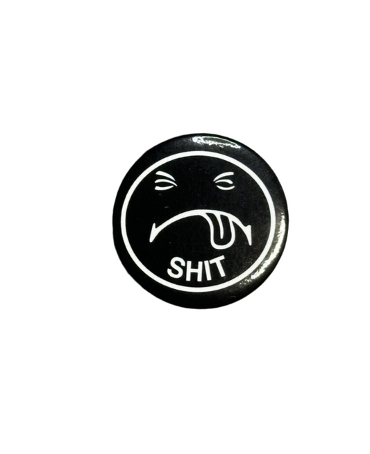 Supreme Shit Face Button (Black)