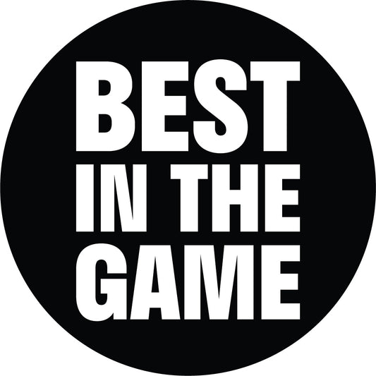 Custom Best In The Game Stickers (Black)