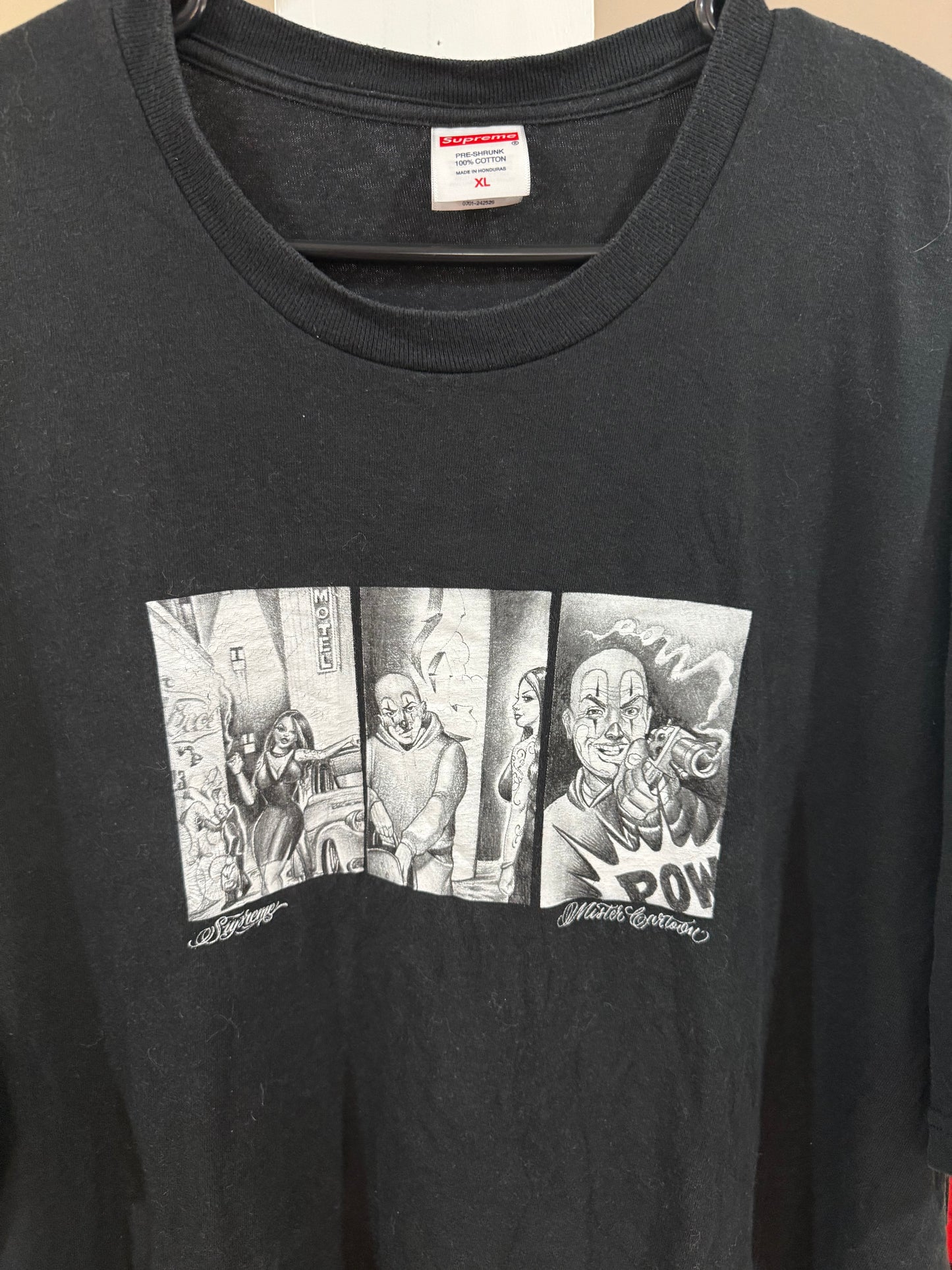 Supreme Mr Cartoon Black T-Shirt (Size XL Worn)