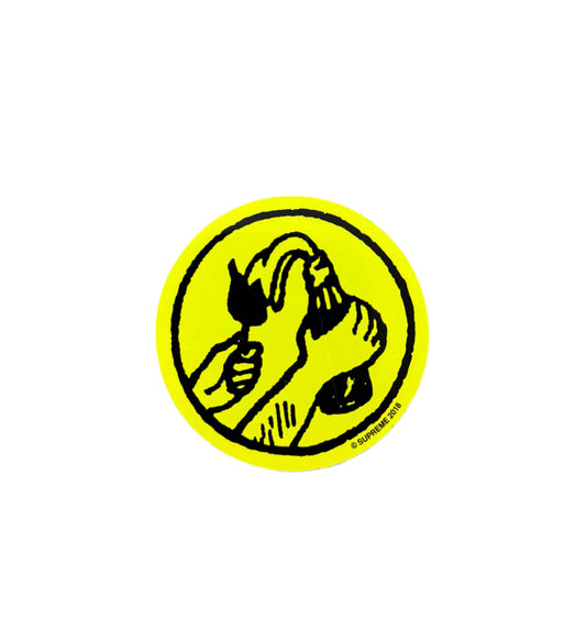 Supreme Molotov Cocktail Sticker Yellow SS18