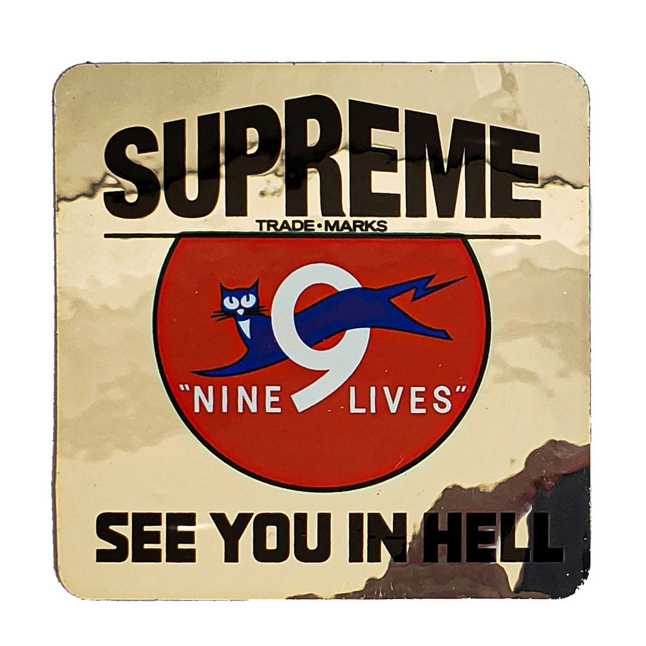 Supreme Nine Lives Silver Sticker FW09