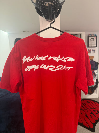 Supreme Futura Box Logo T-Shirt Red (Worn Size Large)