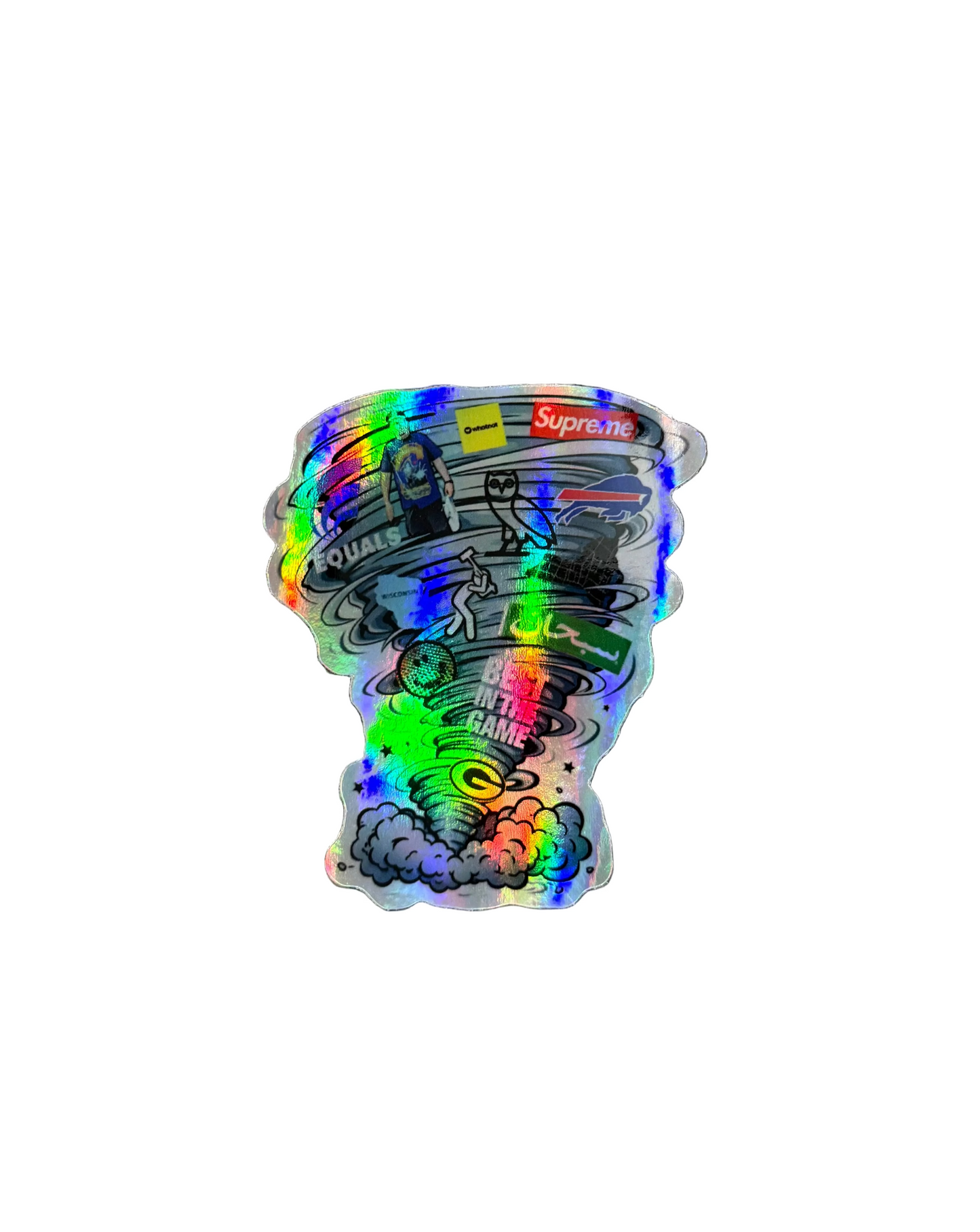 Best x Equals Holographic Tornado Custom Sticker