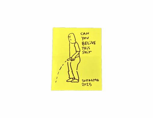 Supreme Piss Gonz Yellow Sticker SS25