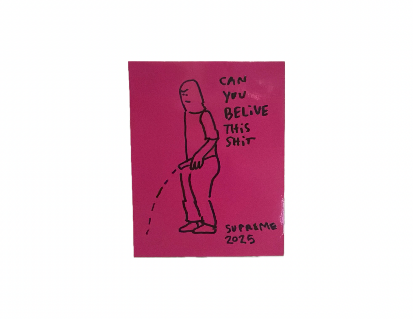 Supreme Piss Gonz Pink Sticker SS25