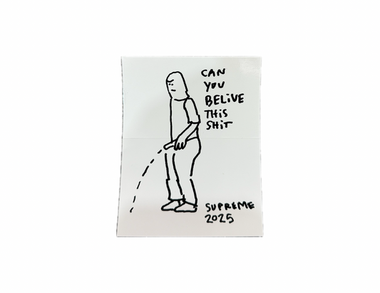 Supreme Piss Gonz White Sticker SS25
