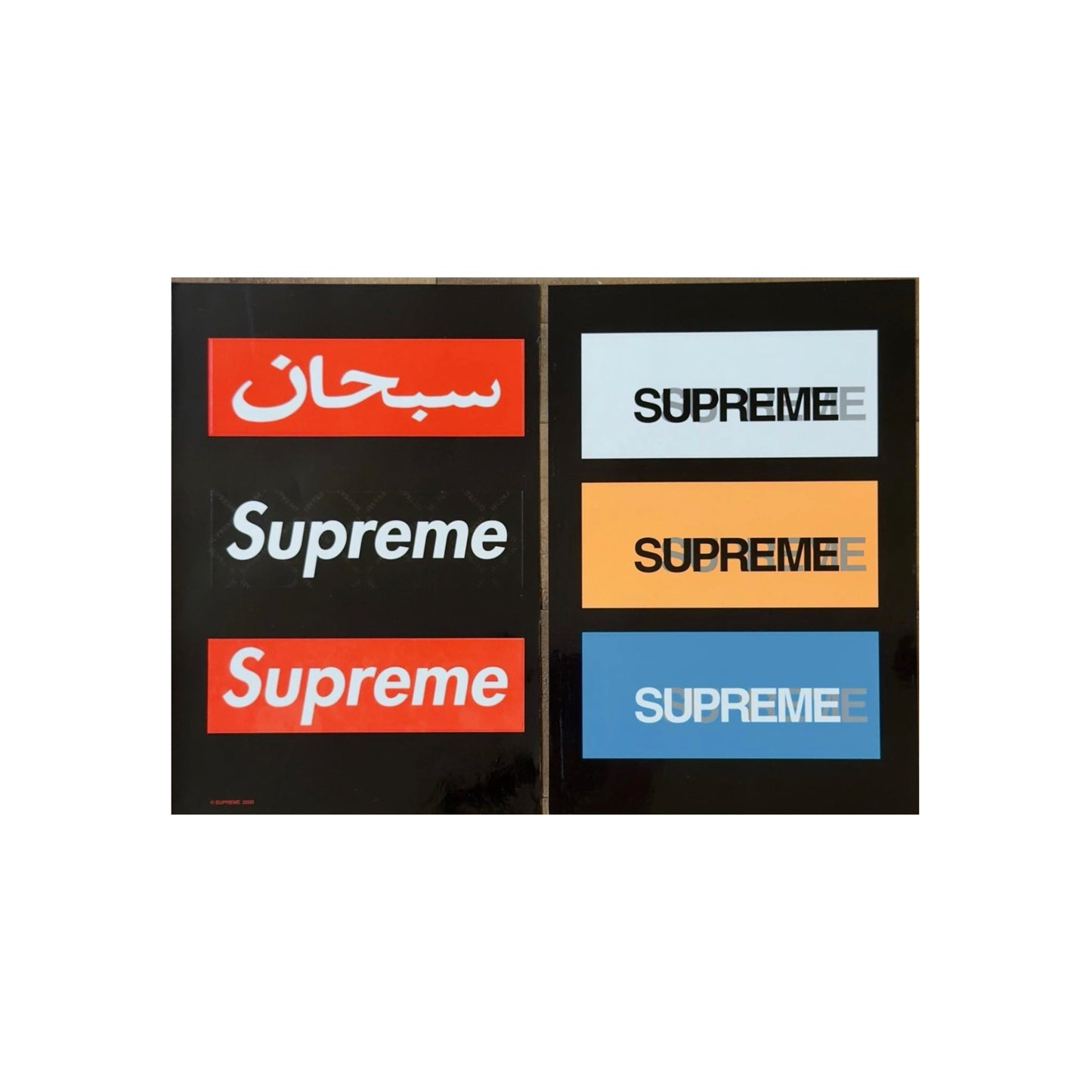 Supreme Relax Magazine Box Logo Sticker Sheet Set (2000)