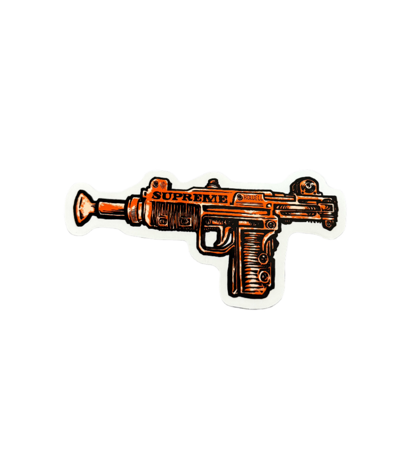 Supreme Toy Uzi Sticker Orange SS19