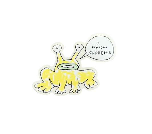 Supreme Daniel Johnston I Know Frog Sticker SS20