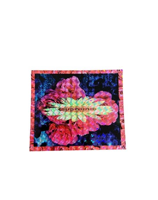 Supreme Holographic Blooming Flower Sticker FW17