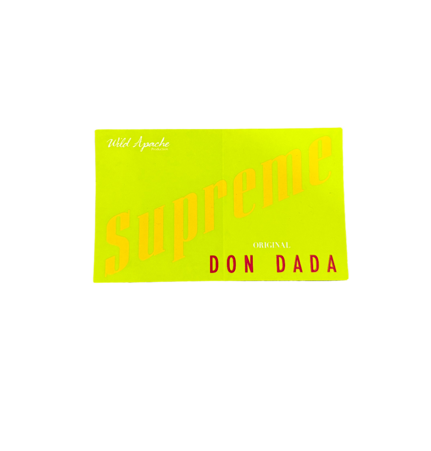 Supreme Don Dada Sticker Yellow SS14