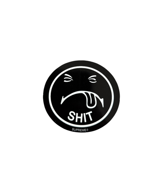Supreme Shit Smiley Sticker Black FW17